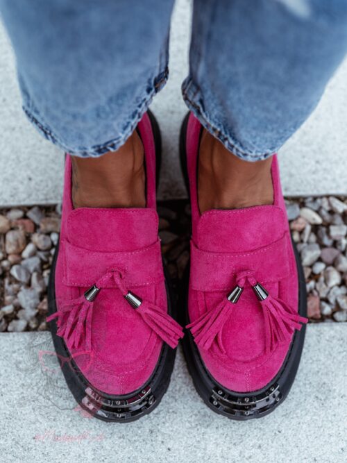 Mokasyny zamszowe Rock Opori fuksja