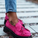 Mokasyny zamszowe Rock Opori fuksja