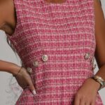 Sukienka tweedowa NB Princess różowa