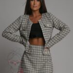 Komplet tweedowy 3- częściowy NB Kristina szary