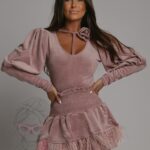 Komplet body + spódniczka NB Sasele pudrowy