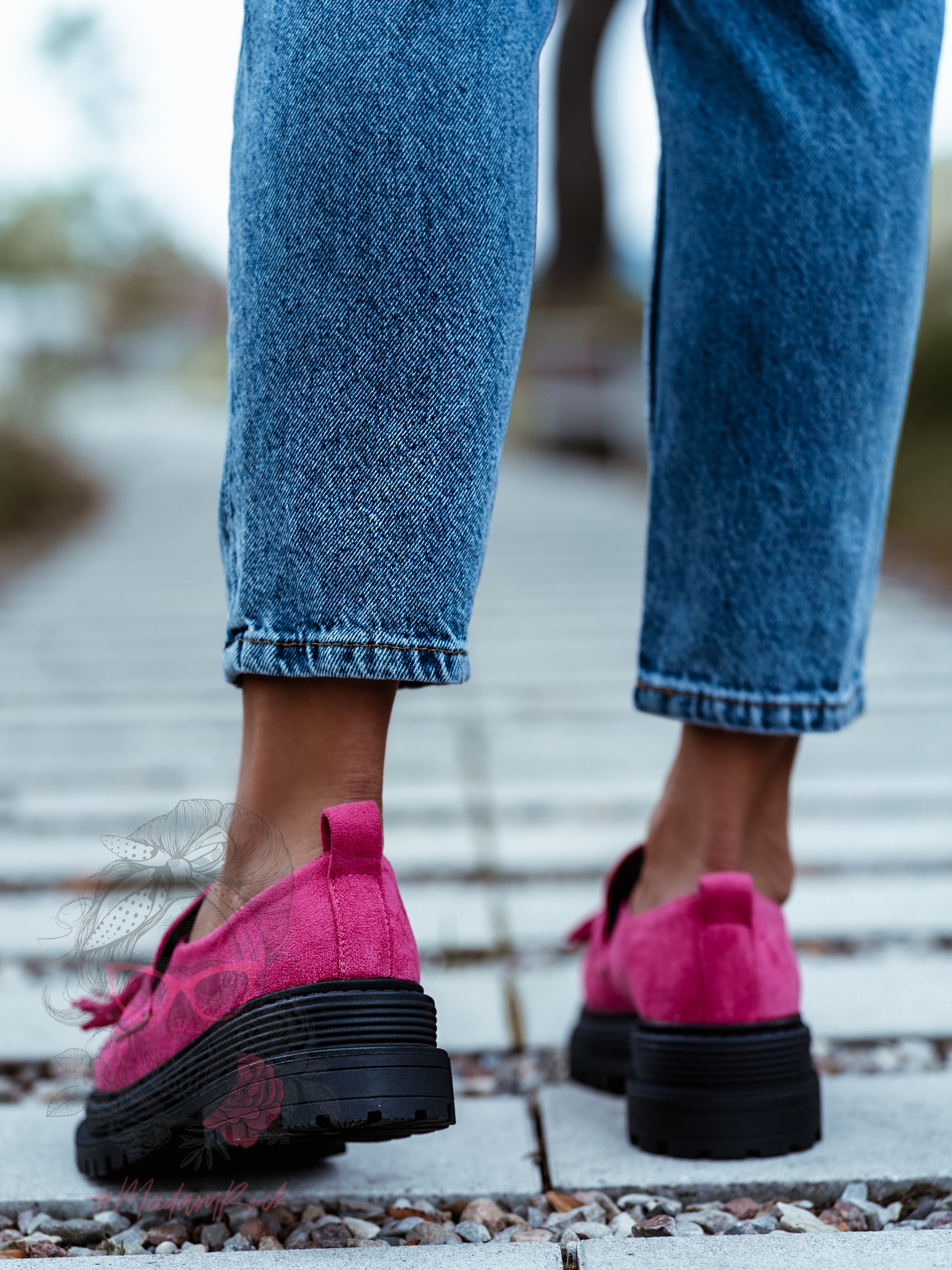 Mokasyny zamszowe Rock Opori fuksja Mokasyny zamszowe Rock Opori fuksja