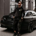 Komplet welurowy męski Burias Ola Voga czarny