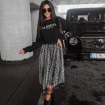 Spódnica tiulowa plisowana Serafina Ola Voga czarno-biała