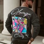 Bluza męska z aplikacją Rory Ola Voga grafitowa