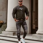 Bluza męska z aplikacją Rory Ola Voga grafitowa