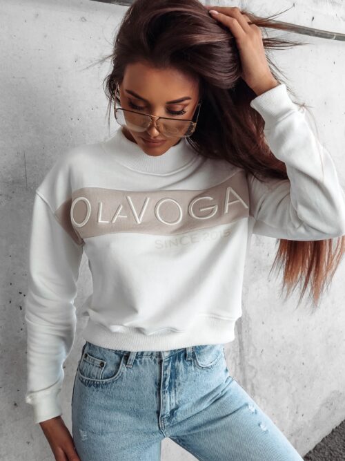 Bluza damska z półgolfem Kailee Ola Voga ecru