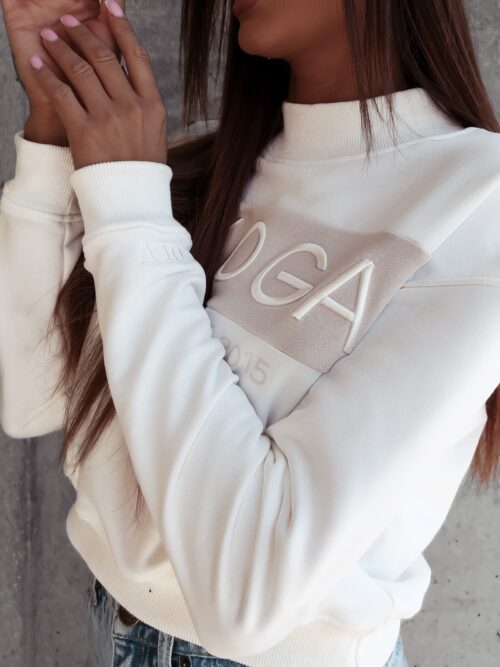 Bluza damska z półgolfem Kailee Ola Voga ecru