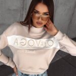 Bluza damska z półgolfem Kailee Ola Voga beżowa