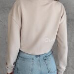 Bluza damska z półgolfem Kailee Ola Voga beżowa