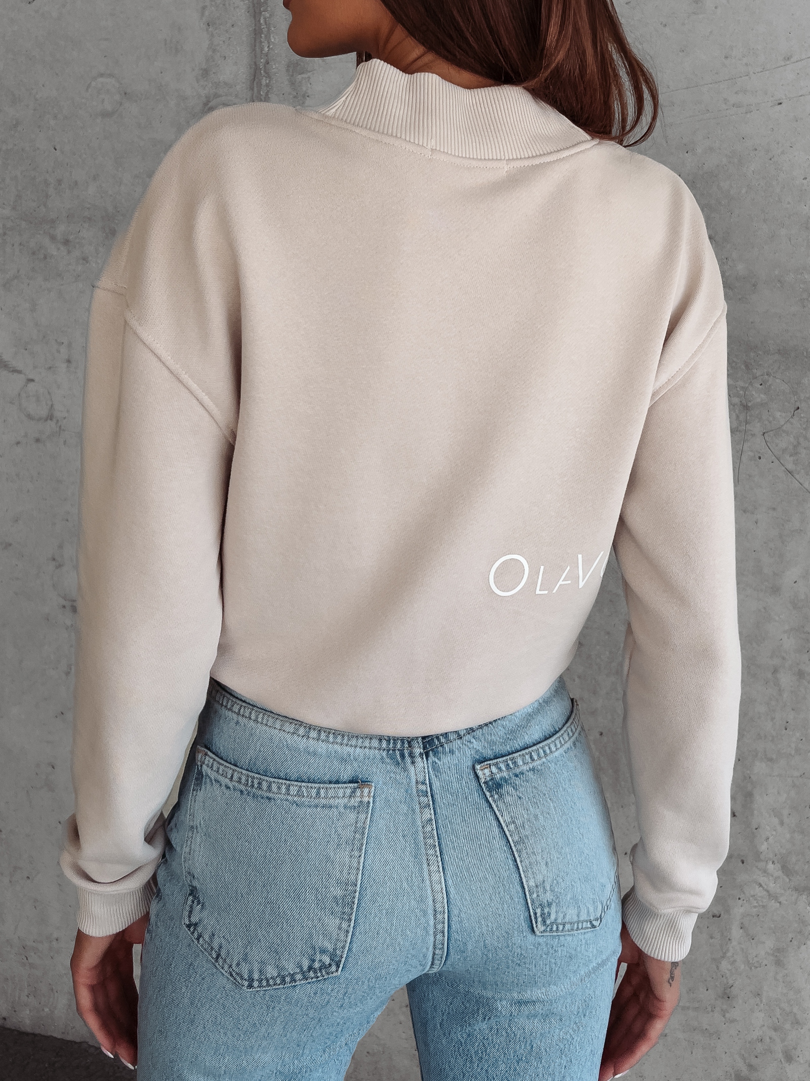 Bluza damska z półgolfem Kailee Ola Voga beżowa Bluza damska z półgolfem Kailee Ola Voga beżowa