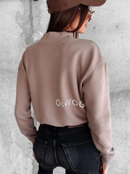 Bluza damska z półgolfem Kailee Ola Voga latte