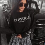 Sweter damski logowany Kasumi Ola Voga czarny