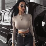 Bluzka dopasowana Lulu Ola Voga beżowa