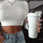 Bluzka dopasowana Lulu Ola Voga ecru