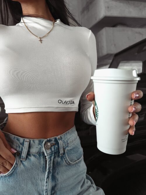 Bluzka dopasowana Lulu Ola Voga ecru