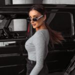 Bluzka prążkowana Madelyn Ola Voga szara