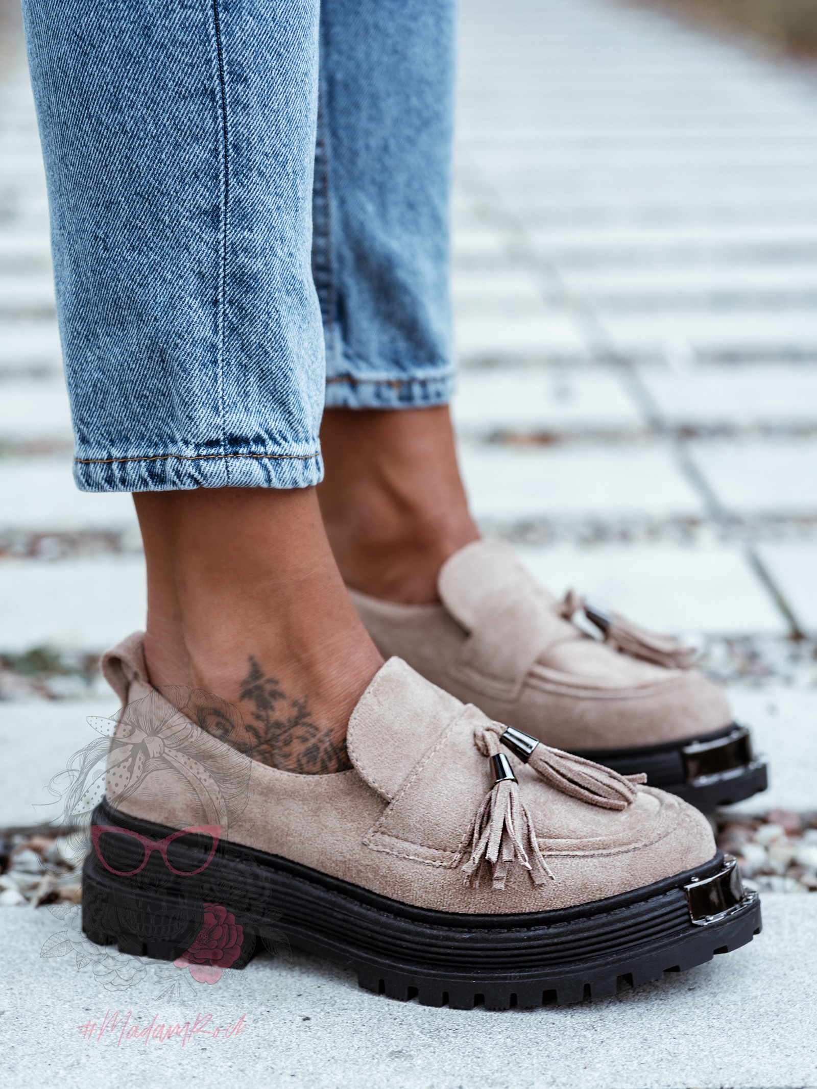 Mokasyny zamszowe Rock Opori cappucino Mokasyny zamszowe Rock Opori cappucino