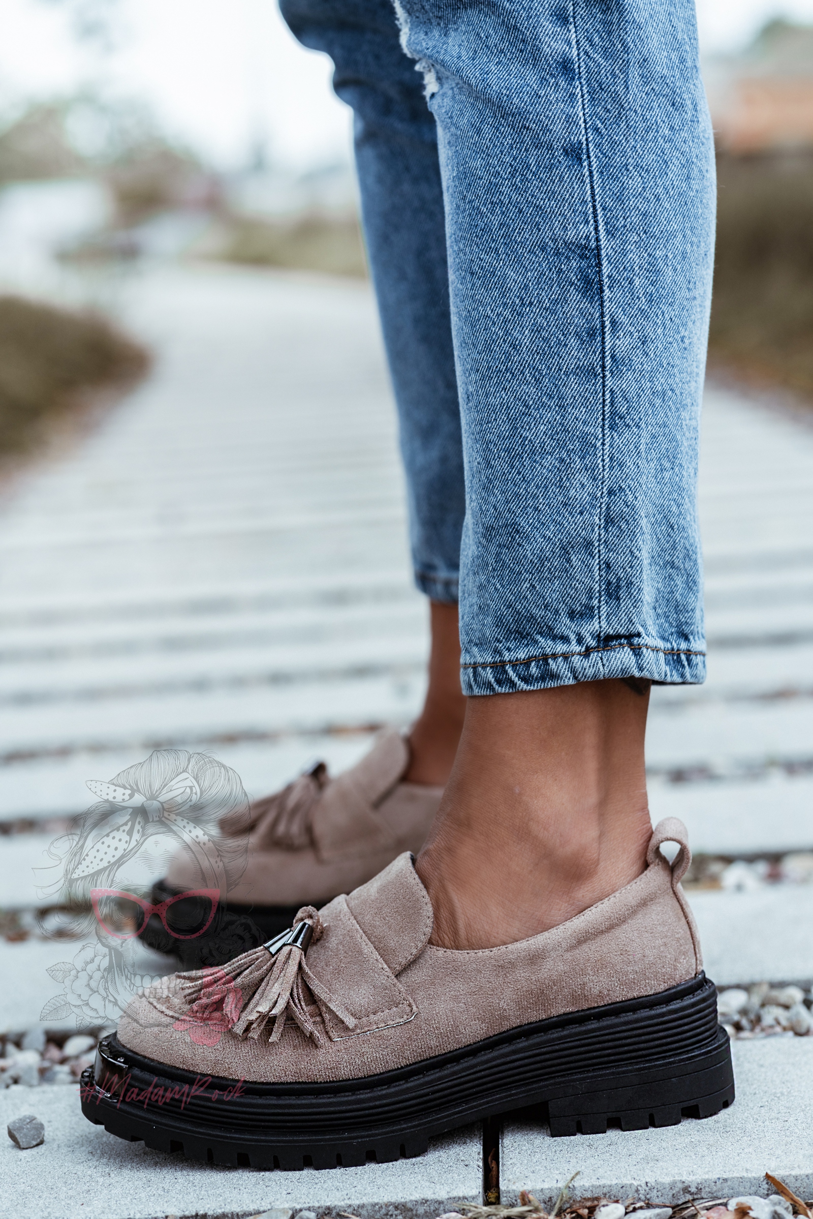 Mokasyny zamszowe Rock Opori cappucino Mokasyny zamszowe Rock Opori cappucino