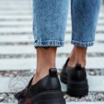 Mokasyny skórzane Rock Opori czarne