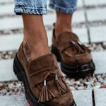 Mokasyny zamszowe Rock Opori brązowe