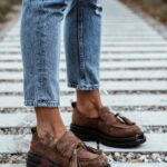 Mokasyny zamszowe Rock Opori brązowe