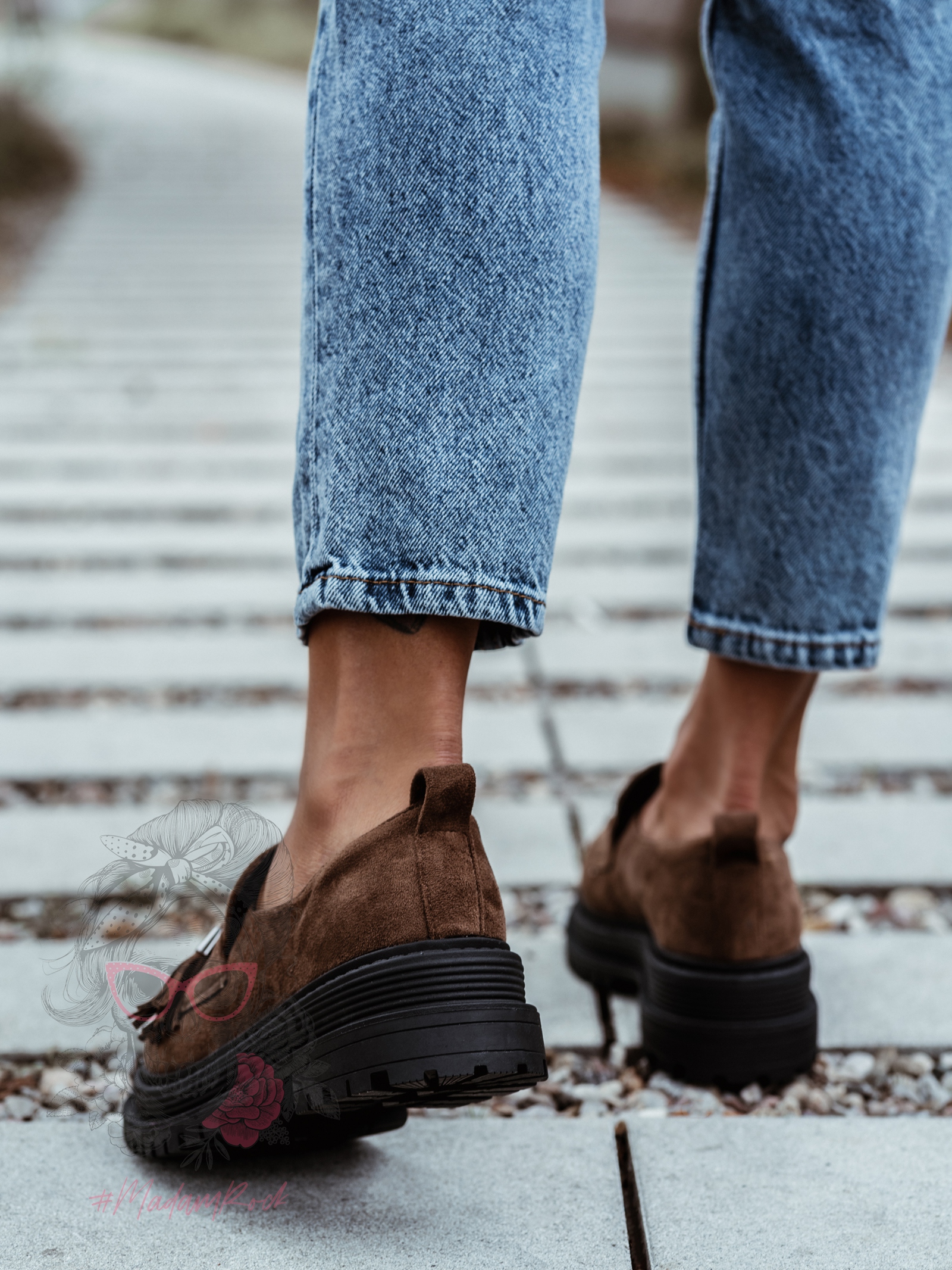 Mokasyny zamszowe Rock Opori brązowe Mokasyny zamszowe Rock Opori brązowe