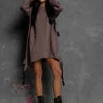 Bluza asymetryczna Casta brązowa