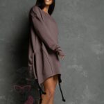 Bluza asymetryczna Casta brązowa