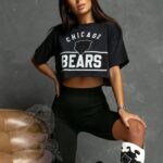 T-shirt krótki Chicago Bears czarny