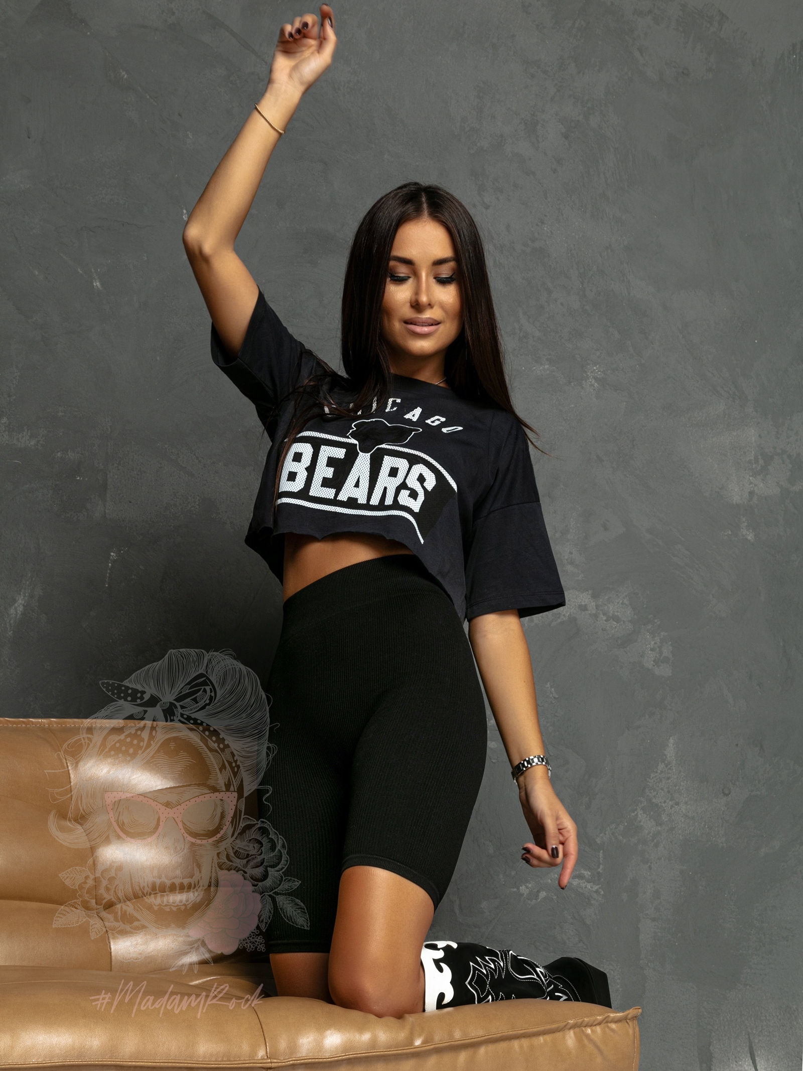 T-shirt krótki Chicago Bears czarny