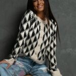 Sweterek elegancki Zigi szaro-beżowy