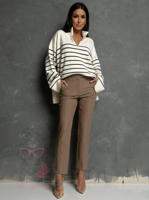 Spodnie eleganckie Copito beżowy melanż