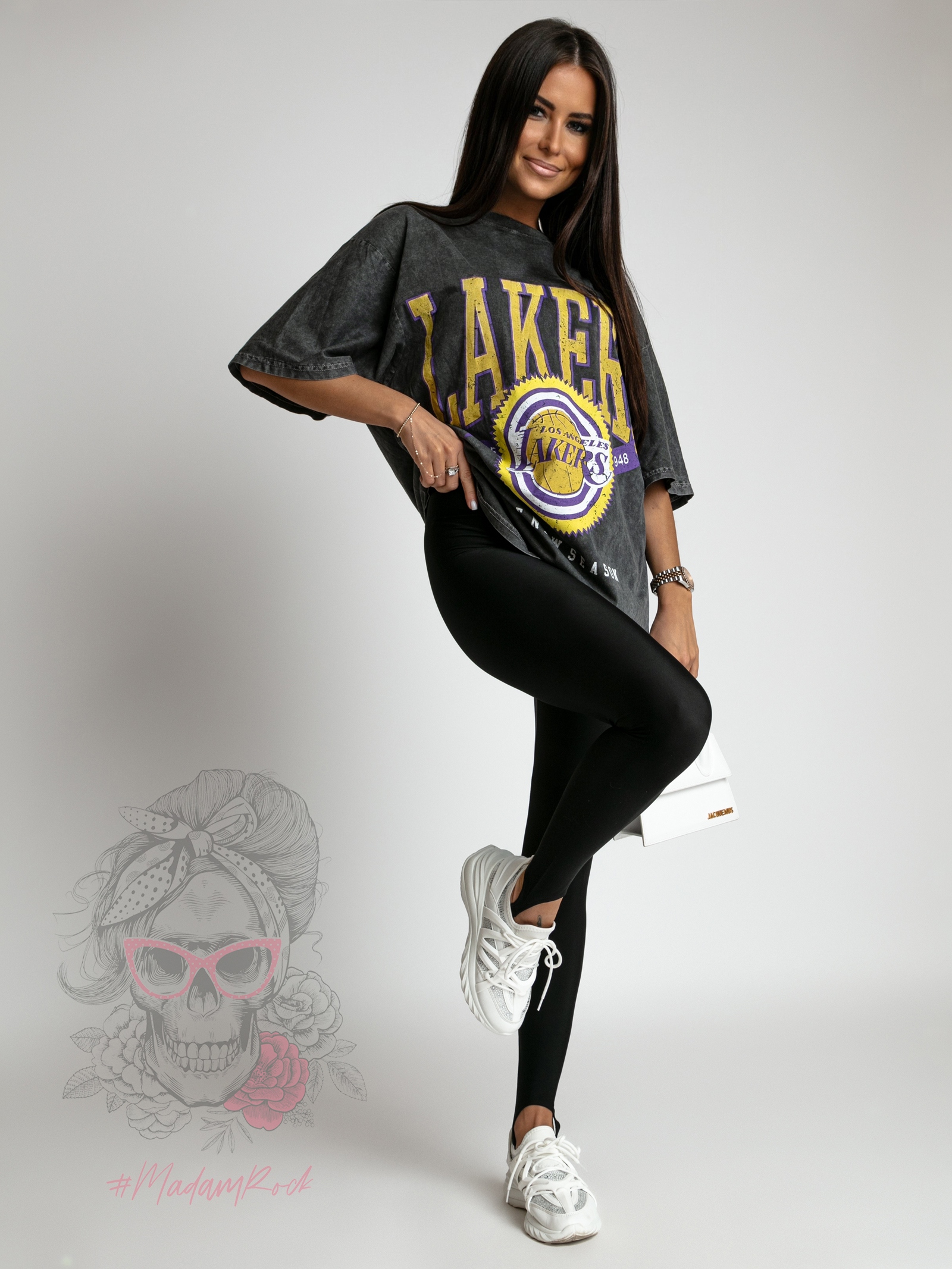 T-shirt dekatyzowany Lakers szary T-shirt dekatyzowany Lakers szary