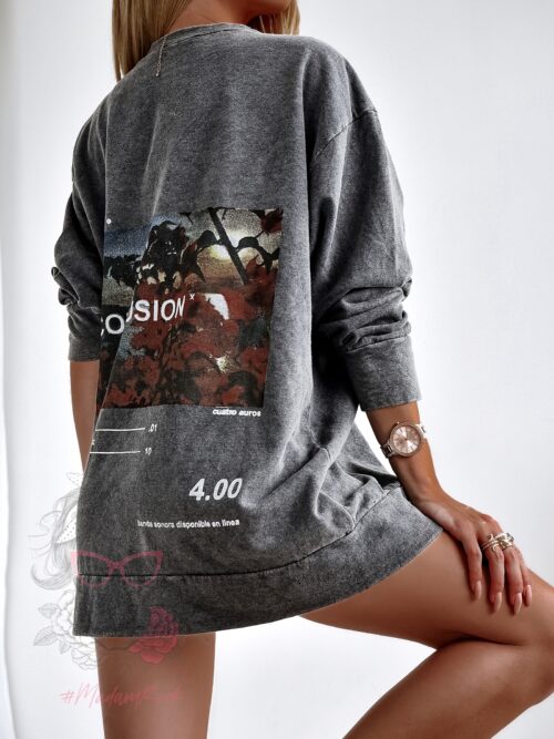 Bluza dekatyzowana Collusion szara