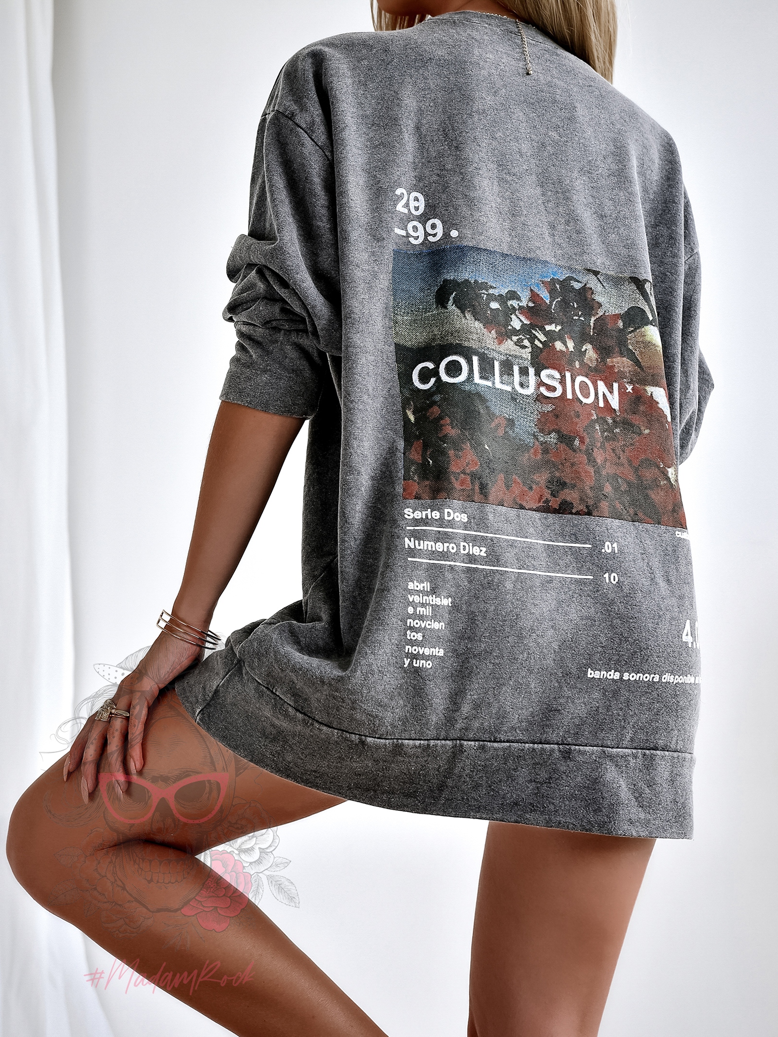 Bluza dekatyzowana Collusion szara Bluza dekatyzowana Collusion szara