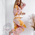 Komplet dzianinowy Luxe pudrowy