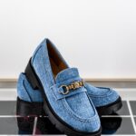 Mokasyny jeansowe Madam Dekit niebieskie