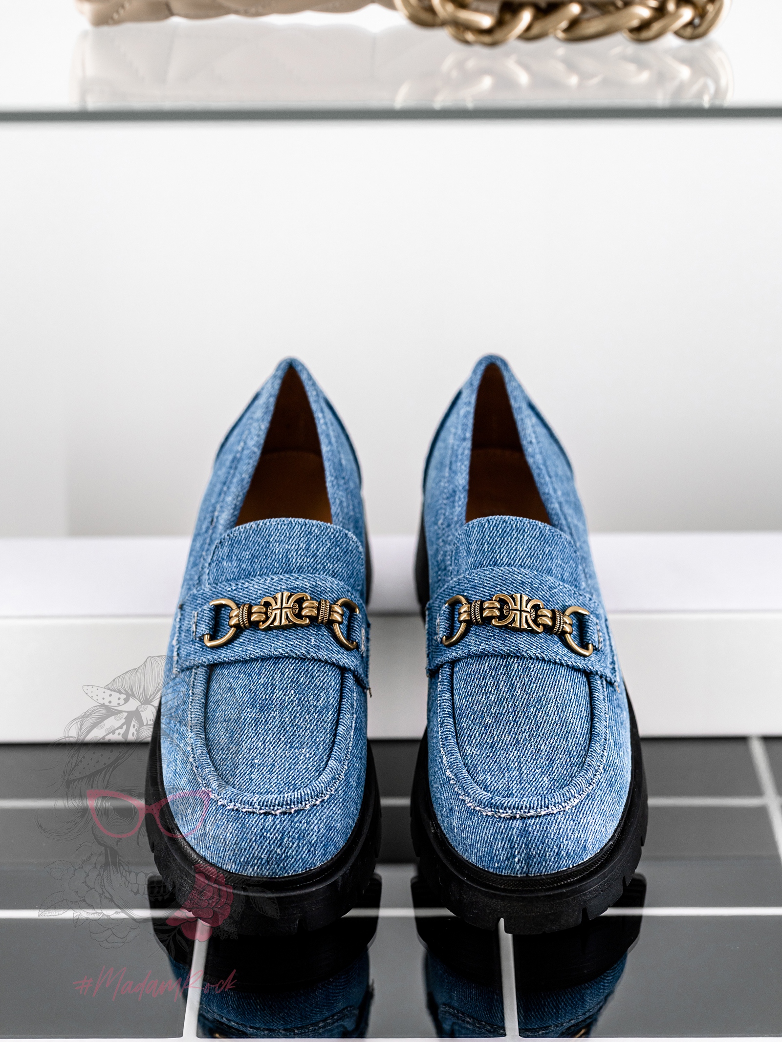 Mokasyny jeansowe Madam Dekit niebieskie Mokasyny jeansowe Madam Dekit niebieskie