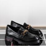 Mokasyny skórzane Madam Balder czarne