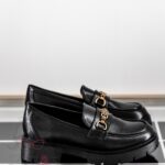 Mokasyny skórzane Madam Balder czarne