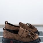 Mokasyny zamszowe Rock Opori brązowe