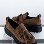 Mokasyny zamszowe Rock Opori brązowe