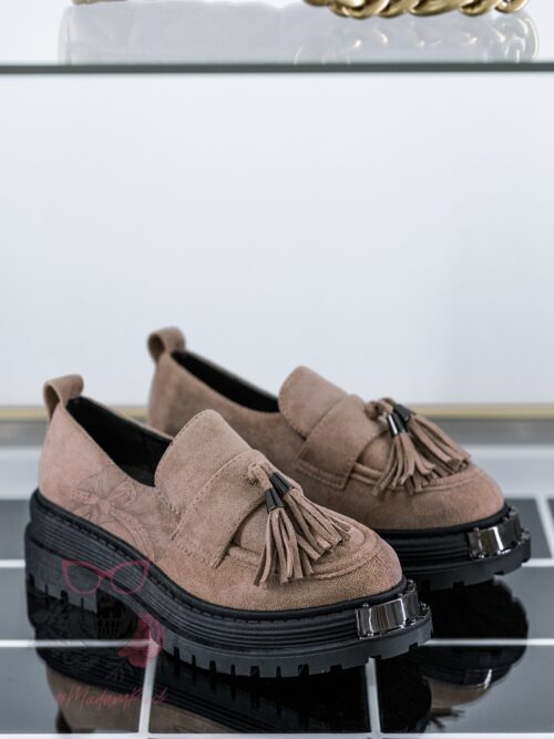 Mokasyny zamszowe Rock Opori cappucino