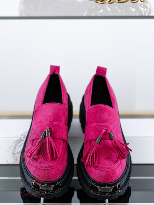 Mokasyny zamszowe Rock Opori fuksja