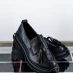 Mokasyny skórzane Rock Opori czarne