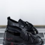 Mokasyny skórzane Rock Opori czarne