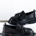 Mokasyny skórzane Rock Opori czarne