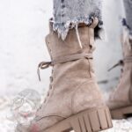 Workery zamszowe Rock Happo cappucino