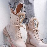 Workery zamszowe Rock Happo beżowe